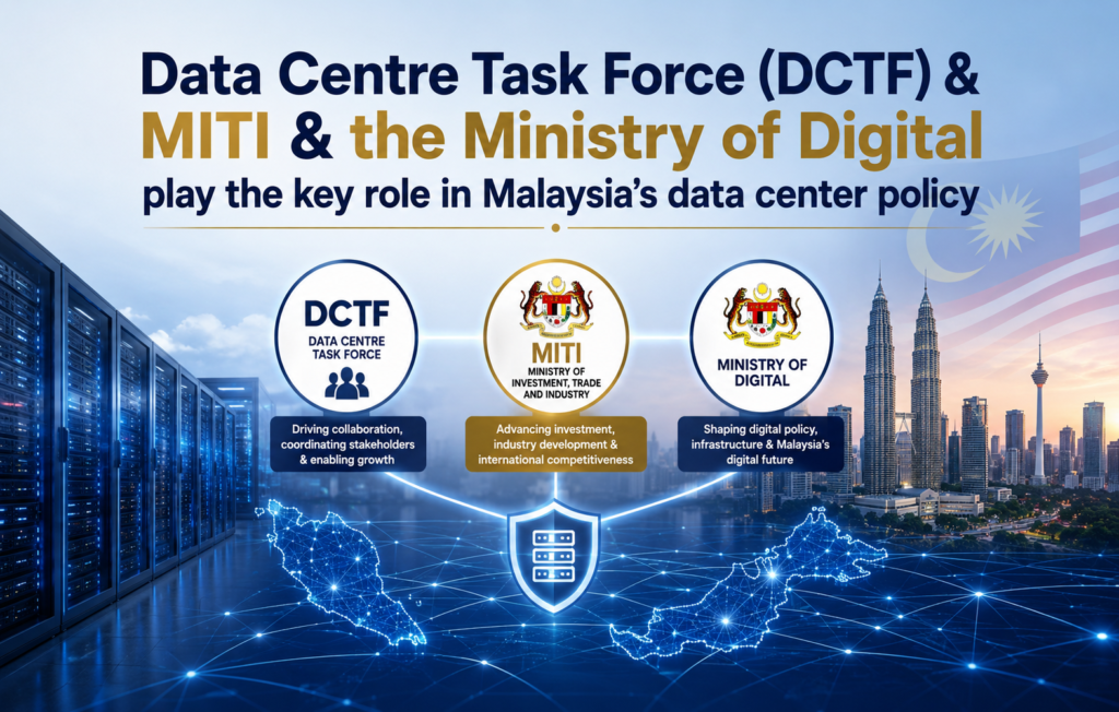 data centre task force (dctf) & miti & the ministry of digital play the key role in malaysia’s data center policy